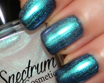 Teal Blue Purple Duochrome Nail Polish Top Coat MIRAGE