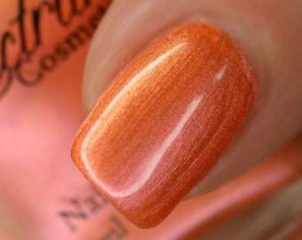 GLEAMING TORC Iridescent Coral Shimmer Nail Polish