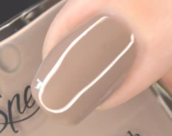 WITHER Muted Taupe / Brown Gray  Creme Nail Polish Dark Cottagecore Collection