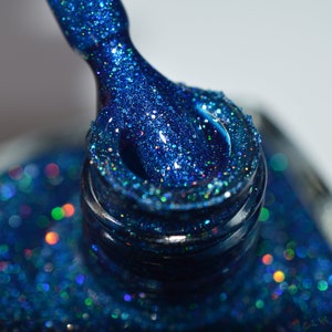 POOL OF TEARS Blue Holographic Glitter Nail Polish image 3