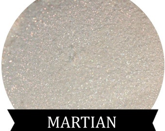 Martian White eyeshadow with Red / Pink Shimmer