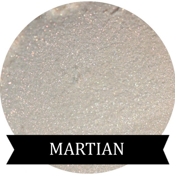 Martian White eyeshadow with Red / Pink Shimmer