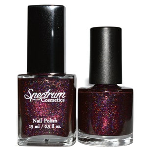 MULBERRY WINE  Holographic  Dark Burgundy Nail Polish