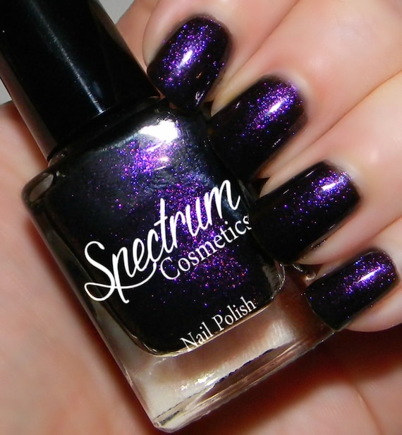 Black nails with one glitter nail sale
