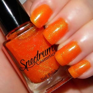 Orange Nail Polish with Iridescent shimmer TIGER LILY