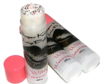 WILD WATERMELON  Sugar Kisses Lip Polish  Exfoliating Lip Scrub in a Tube