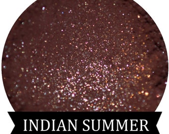 INDIAN SUMMER  Maroon Eyeshadow with Gold Sparkle