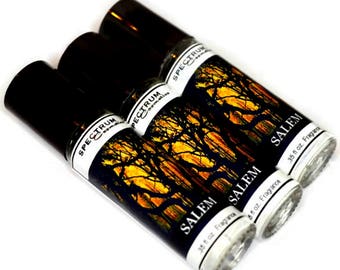 SALEM Unisex Fragrance Fall Halloween Line Mahogany, Blood Orange, Clary Sage, Cognac, Bourbon Vanilla, Amber, Tonka Bean, Sandalwood.