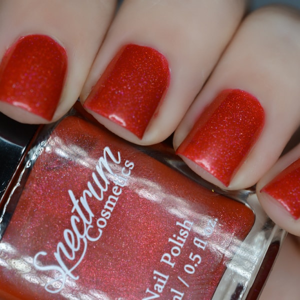 KRAMPUS Linear Holographic RED Nail Polish