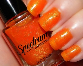 Orange Nail Polish with Iridescent shimmer TIGER LILY