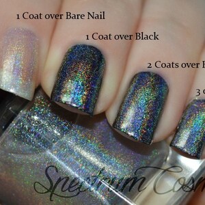 GLASS SLIPPER Linear Holographic Nail Polish Top Coat image 3