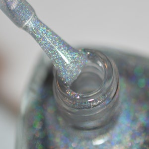 GLASS SLIPPER Linear Holographic Nail Polish Top Coat image 2