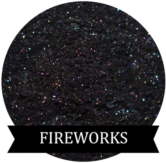 FIREWORKS Black Eyeshadow With Rainbow Sparkle 