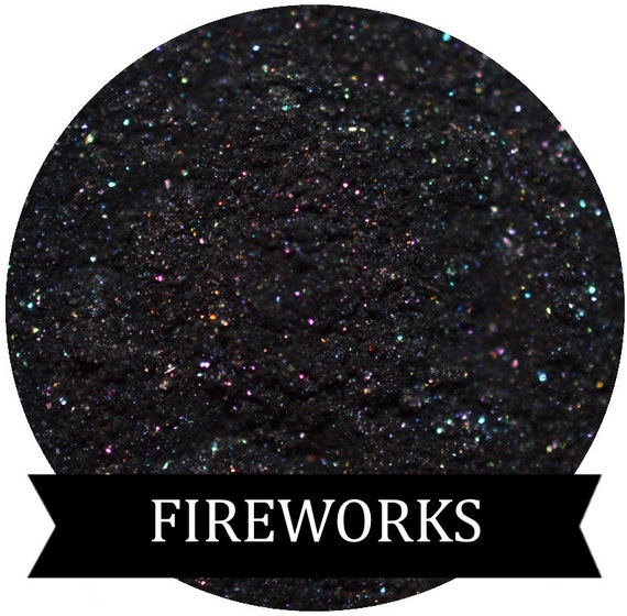 FIREWORKS Black Eyeshadow With Rainbow Sparkle 