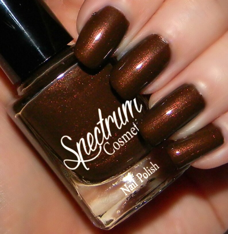 HEADLESS HORSEMAN Shimmery Dark Brown Nail Polish 