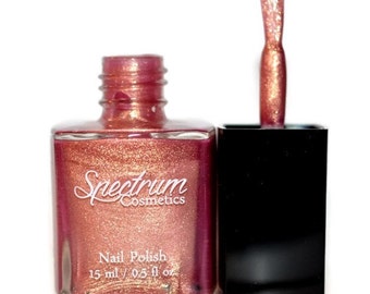 Pink Nail Polish With Golden Shimmer DIVINE