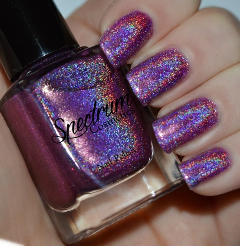 FAIRY TALE Linear Holographic Pink Violet Purple Nail Polish image 1