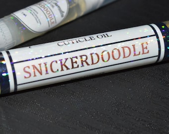 SNICKER DOODLE Cinnamon Vanilla Scented Cuticle Oil With Vitamin E and Beta Carotene