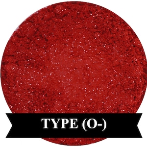 TYPE (O-)  Matte Red Eyeshadow with Glitter