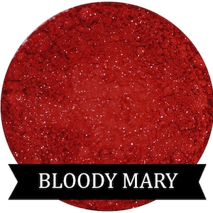 BLOODY MARY Matte Red Eyeshadow With Glitter 
