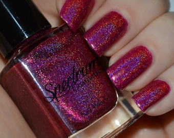 Enchanted Rose Linear Holographic Fuchsia  Nail Polish