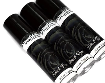BLACK ROSE Perfume in a Glass Rollerball Bottle