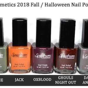 GHOULS NIGHT OUT Burgundy Nail Polish with Gold Glitter Fall Halloween image 4