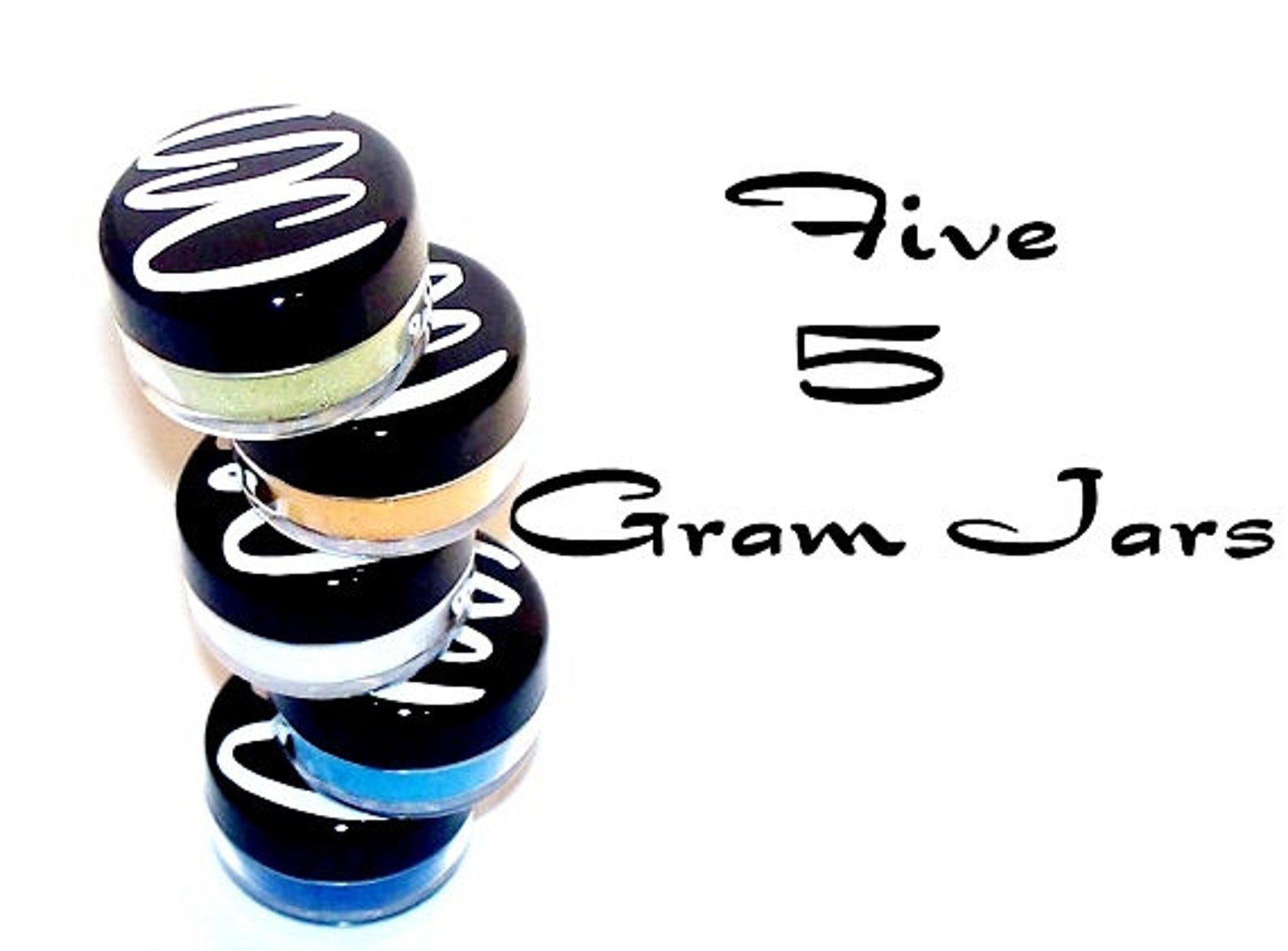 Mineral Eyeshadow 5 Gram Sifter Jars in 5 Colors of Your Etsy