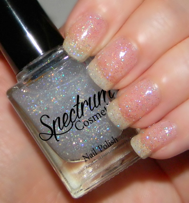 FIRST SNOW Clear Nail Polish With Iridescent Glitter Etsy