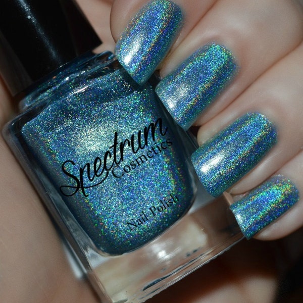 PRINCE CHARMING Holographic Blue Nail Polish