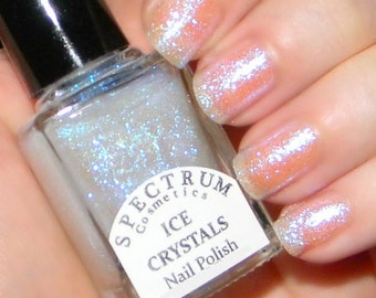 ICE CRYSTALS Glittery Top coat Nail Polish Winter Blues Collection