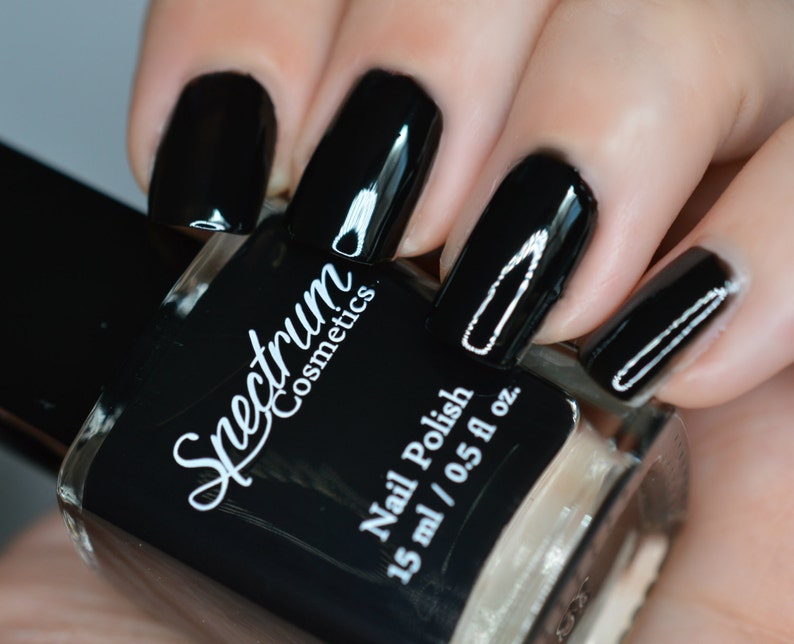 Black Nail Polish BLACK MASS Halloween Shade Etsy