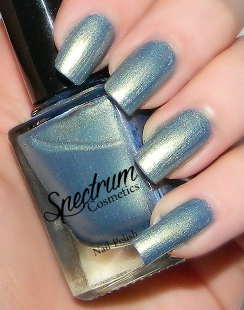 Blue Nail Polish With Golden Iridescence GUARDIAN Etsy