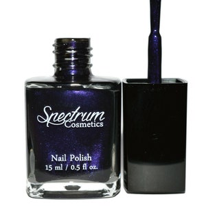 THE TEMPEST Sagittarius Nail Polish Blackened Purple Nail Polish  Black Zodiac Collection