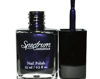 THE TEMPEST Sagittarius Nail Polish Blackened Purple Nail Polish  Black Zodiac Collection