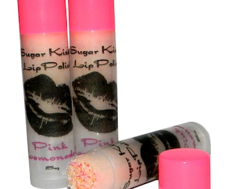 PINK LEMONADE Sugar Kisses Lip Polish  Exfoliating Scrub with Jojoba Beads