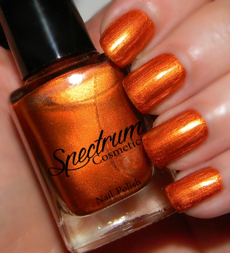 Shattered Pumpkin Bold Orange Nail Polish Etsy Shattered Pumpkin Bold Orange Nail Polish Etsy