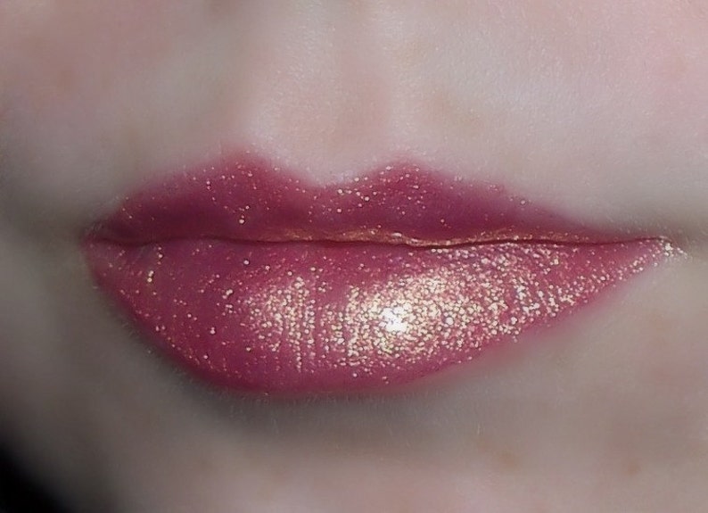 CORAL Lip Gloss with Gold Shimmer image 2