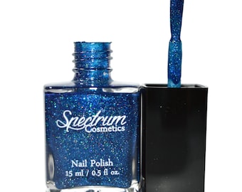 POOL OF TEARS Blue Holographic Glitter  Nail Polish