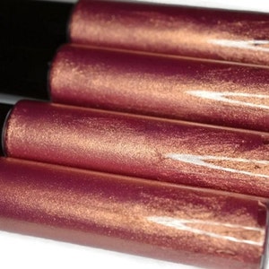 CORAL Lip Gloss with Gold Shimmer image 4