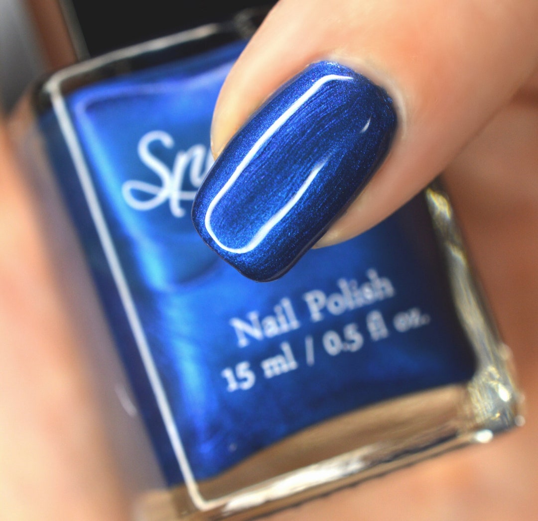 Bright Royal Blue Nail Polish ORION Etsy