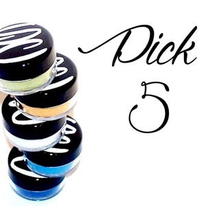Mineral Eyeshadow  5 Gram sifter Jars in 5 Colors of Your Choice