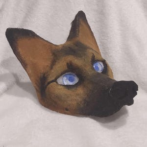 Handmade Realistic German Shepherd Therian Mask