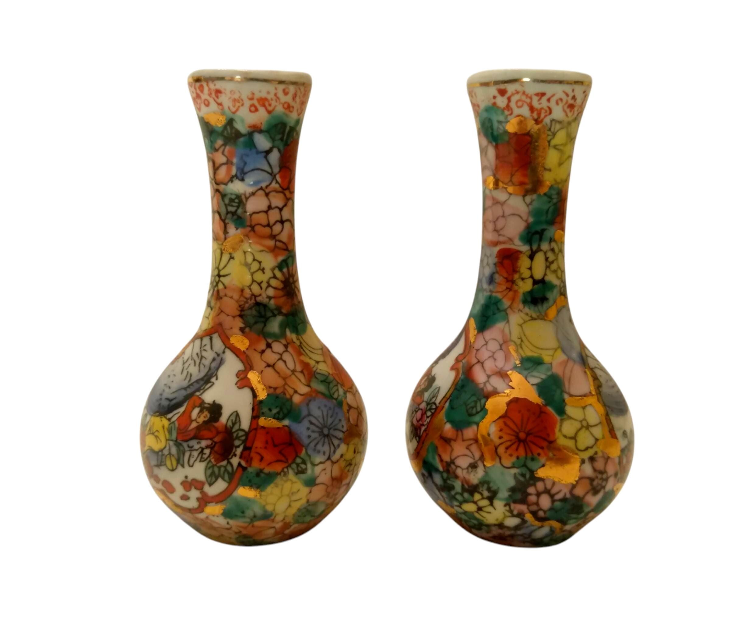 Satsuma Millefleur Vase - Etsy