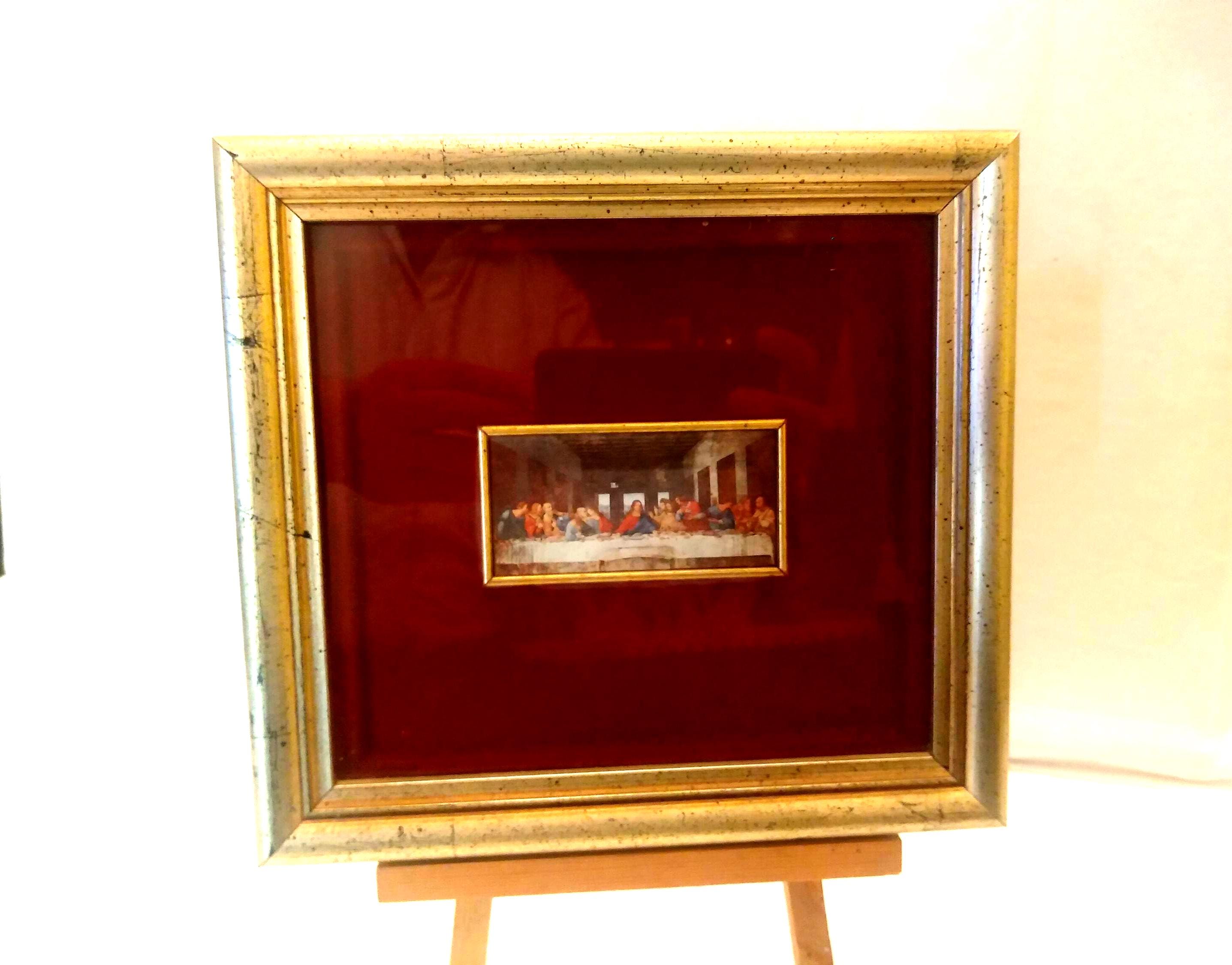 Leonardo Da Vinci Vintage Last Supper Miniature – Framed Italian ...