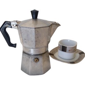 Vintage Bialetti Moka Express Coffee Maker, Aluminum Italian Espresso Pot, Traditional ITALIAN MOKA coffee maker vintage