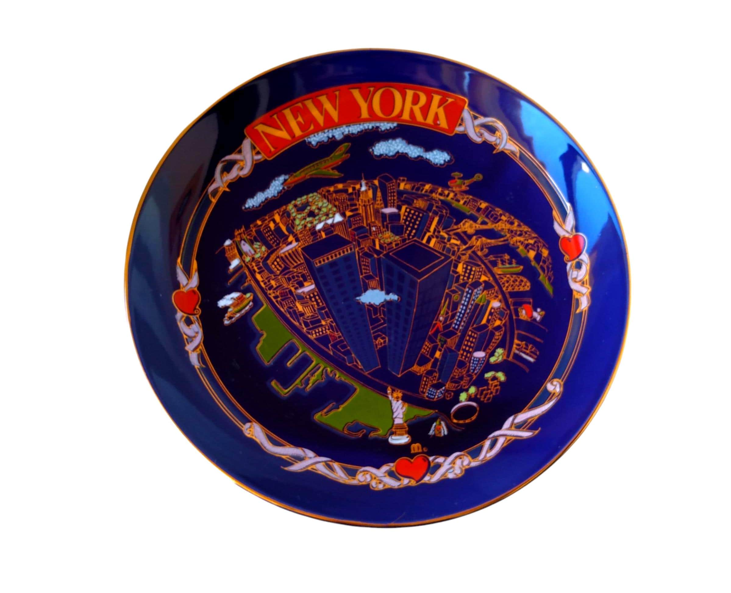 Vintage New York Souvenir Porcelain Plates - Etsy