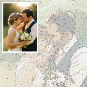 Custom Paint by Numbers from Photo, Diy Paint by Numbers, Paint by Number Kit, Paint by Number Kit Adult, Multiple Sizes, Anniversary Gift