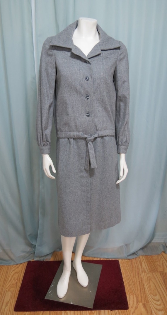 Morty Sussman For Mollie Parnis 1970's Med Gray sk