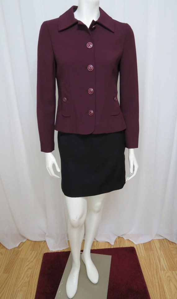 Moschino Couture berry wine designer jacket size 8